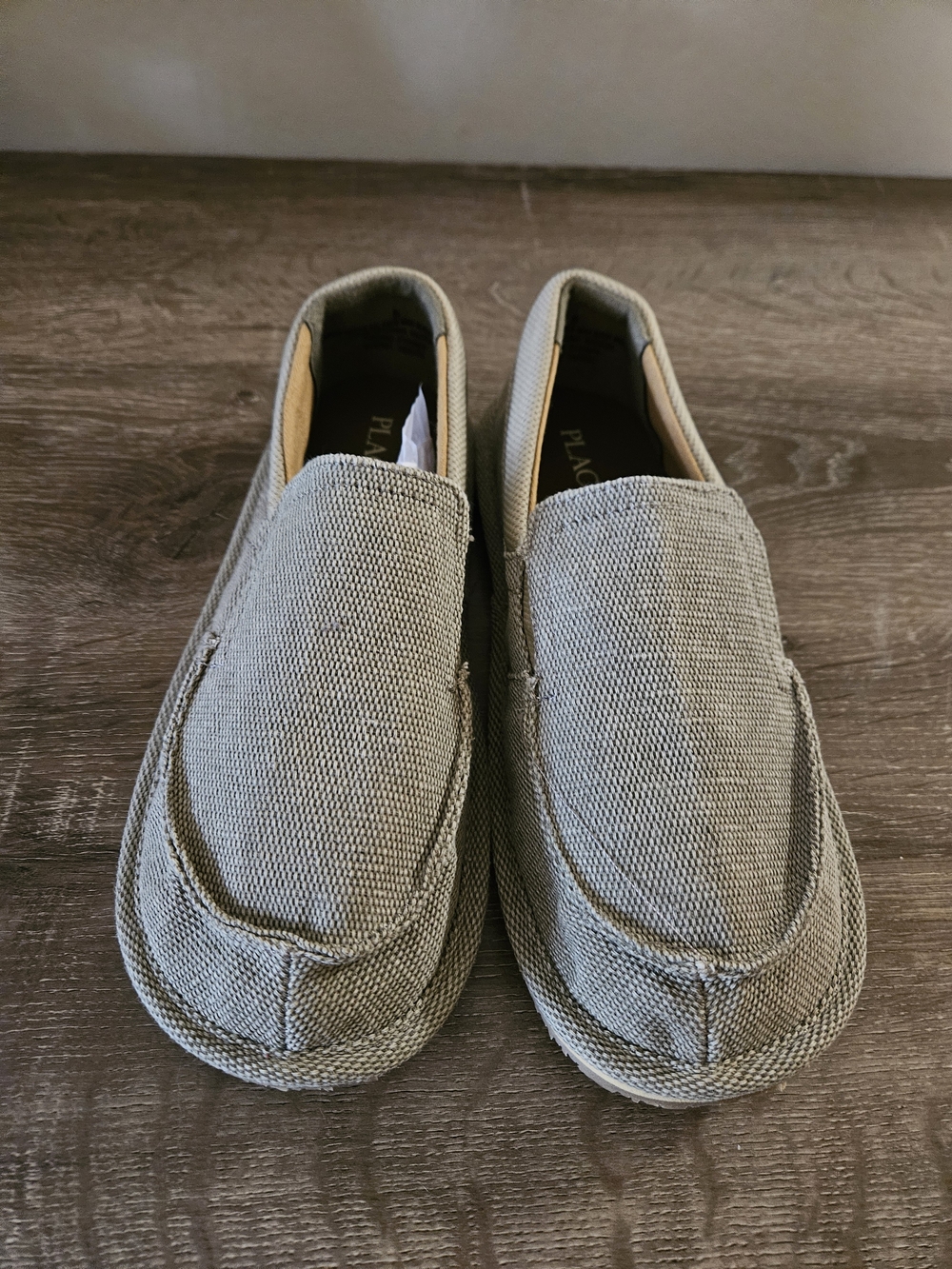 Children's Place Kid's Beige Canvas Slip-On Breathable Flats Size 5